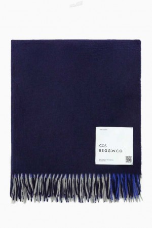 Women's COS Checked Lambswool And Cashmere Blanket Scarf | 2574IHTDU