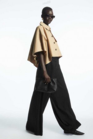 Women's COS Cropped Trench Cape Coats & Jackets | 1475YKVBG