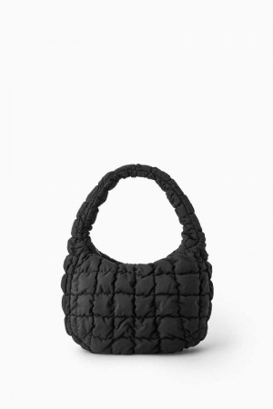 Women's COS Quilted Mini Bag Black | 4375RPVSE