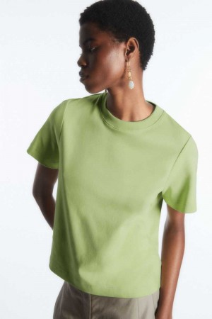 Women's COS The Clean Cut T-Shirt Light Green | 9078WMVPF