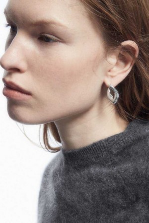 Women's COS Twisted Hoop Earrings | 5913ROKXP