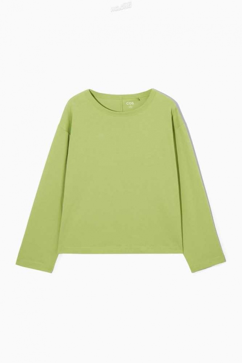 Women's COS Boxy Long-Sleeved T-Shirt T-Shirt | 8934ITKNA