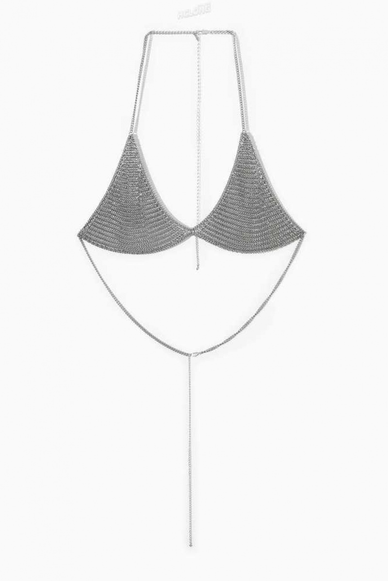 Women's COS Chainmail Triangle Bra Underwear | 1867KRDLO