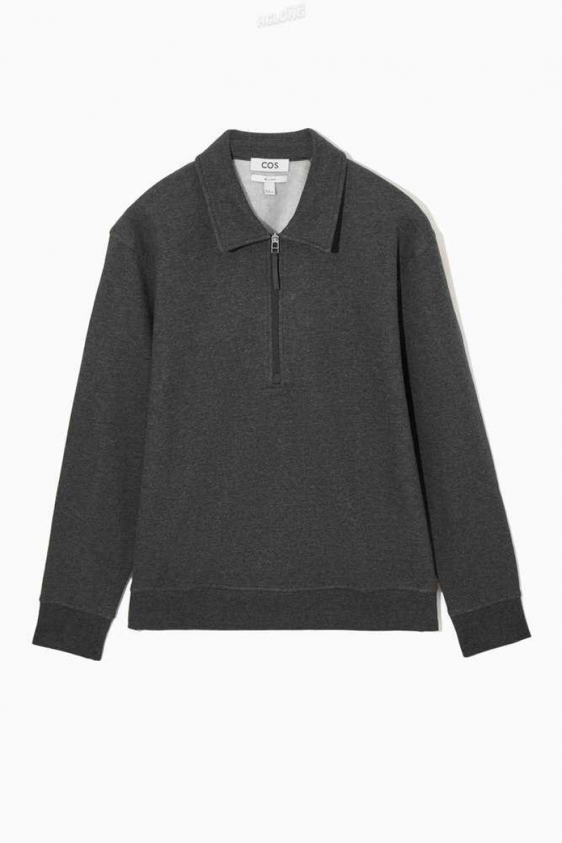 Women's COS Collared Half-Zip Sweatshirt Knitwear & Cardigans | 2160XTAHL