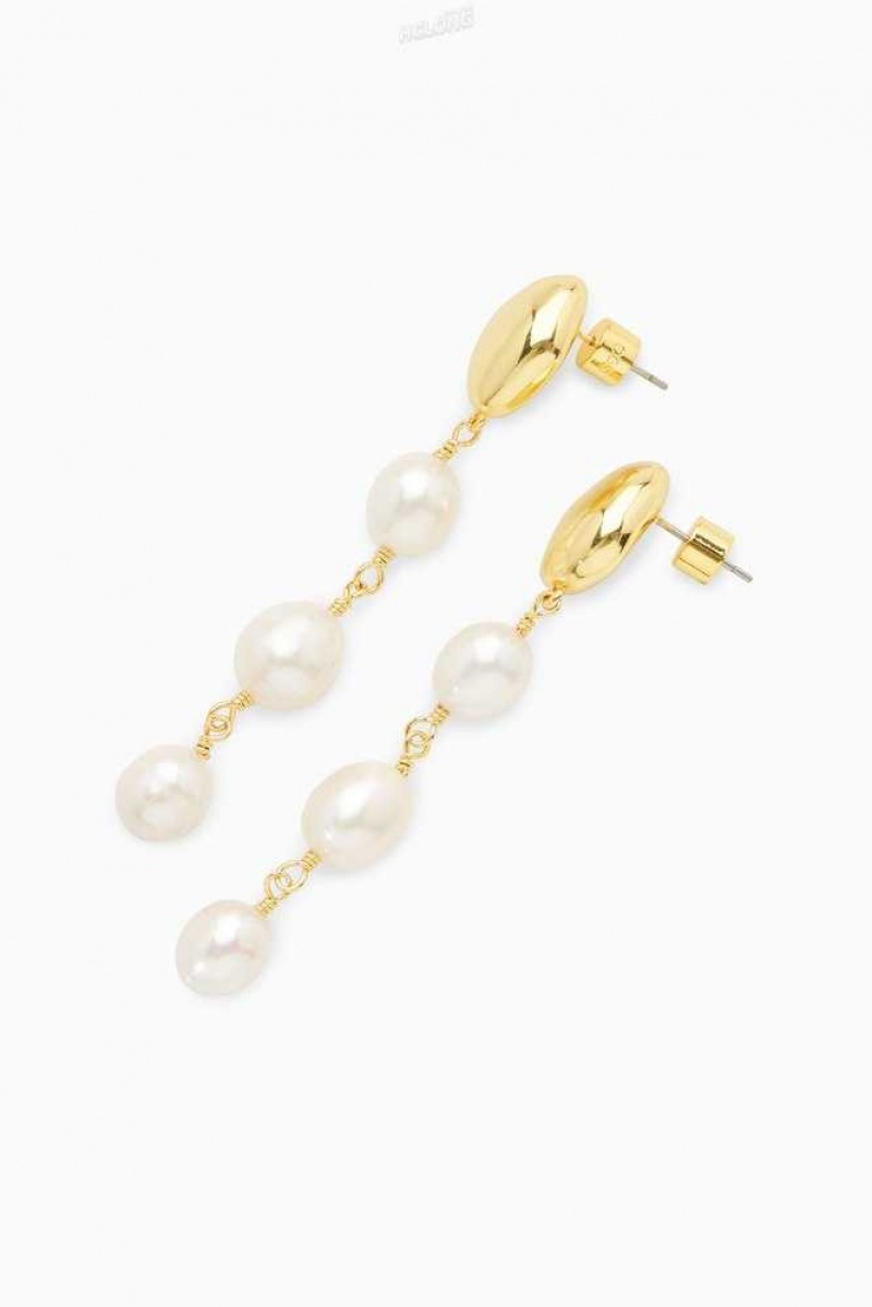 Women's COS Freshwater Pearl Dangly Earrings | 2709FGLYH