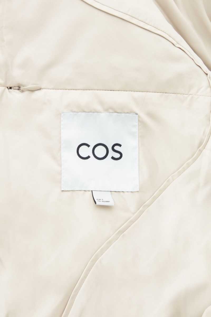 Women's COS Hooded Recycled Down Puffer Coats Cream | 1862QHOZF