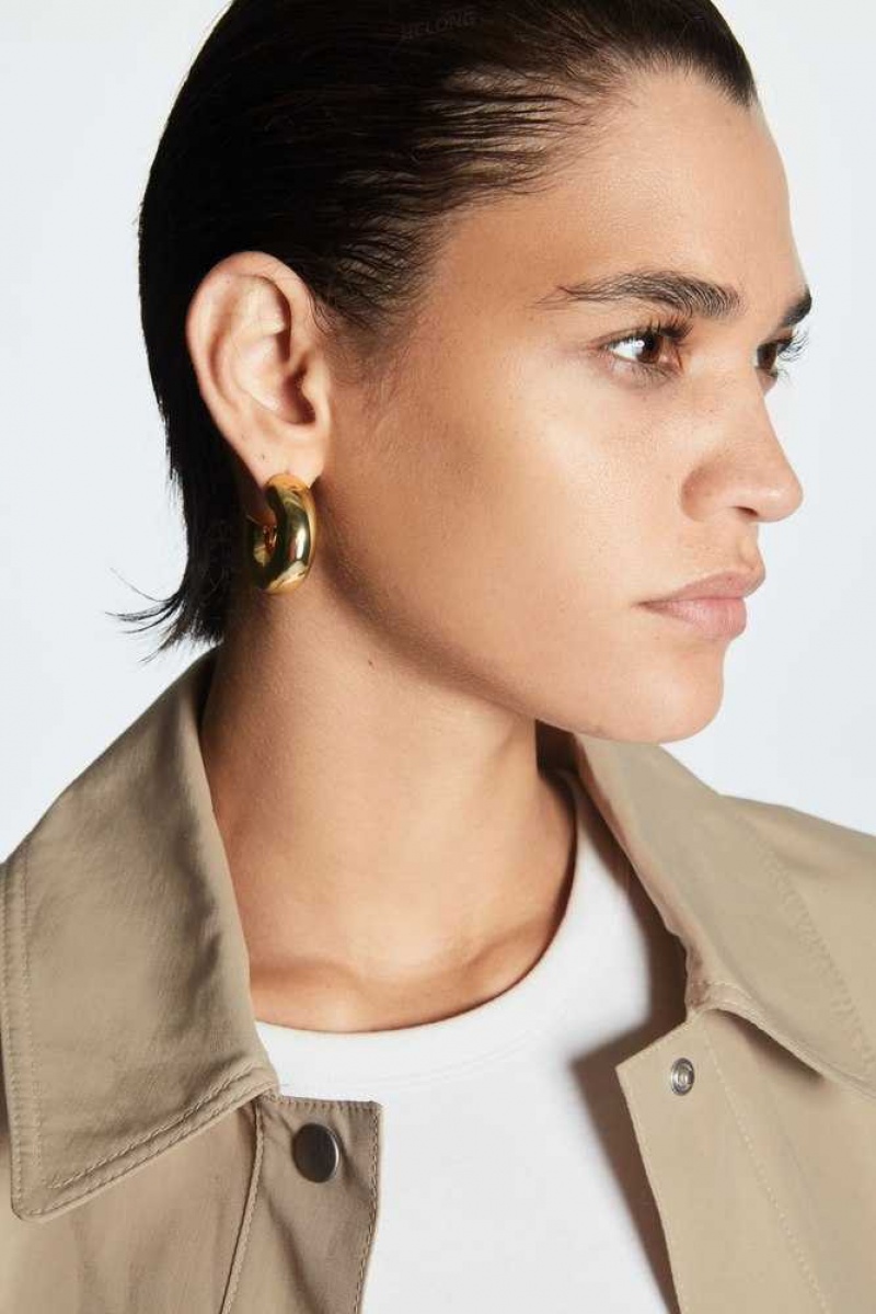 Women's COS Large Chunky Hoop Earrings | 5728JDCRQ