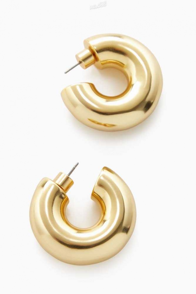 Women's COS Large Chunky Hoop Earrings | 5728JDCRQ