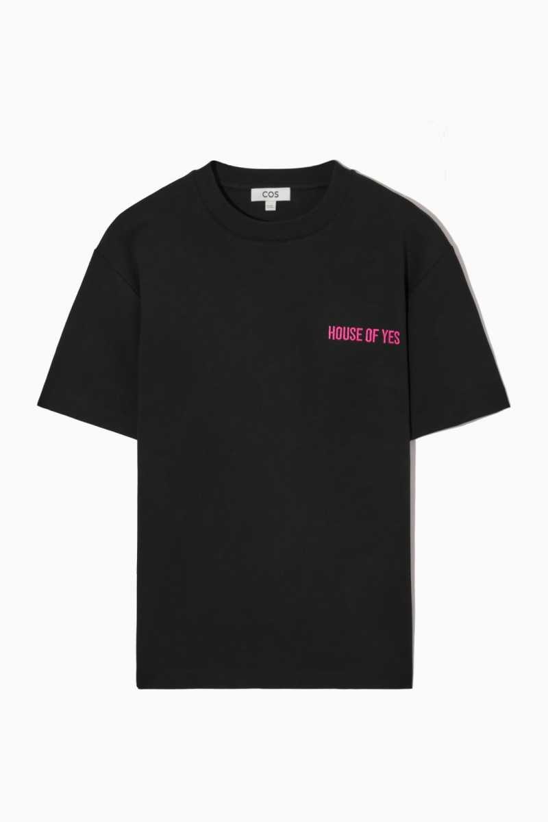 Women's COS Pride 2023 T-Shirt Black | 3720MUHPY