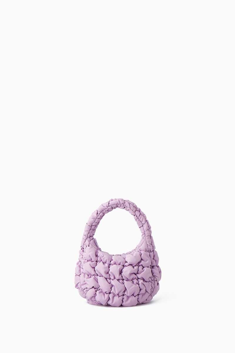 Women's COS Quilted Micro Mini Bag Purple | 7259APJCU