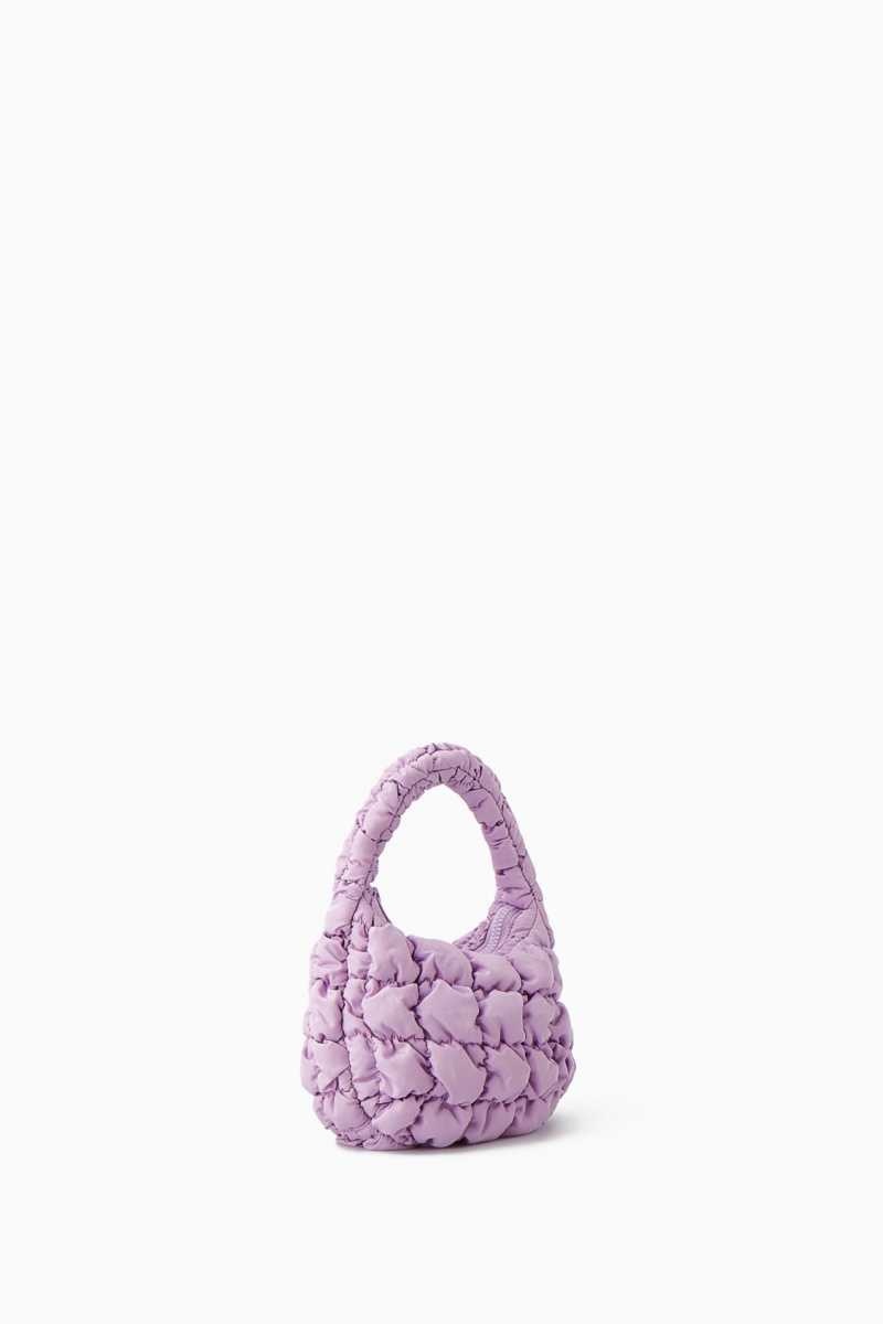 Women's COS Quilted Micro Mini Bag Purple | 7259APJCU