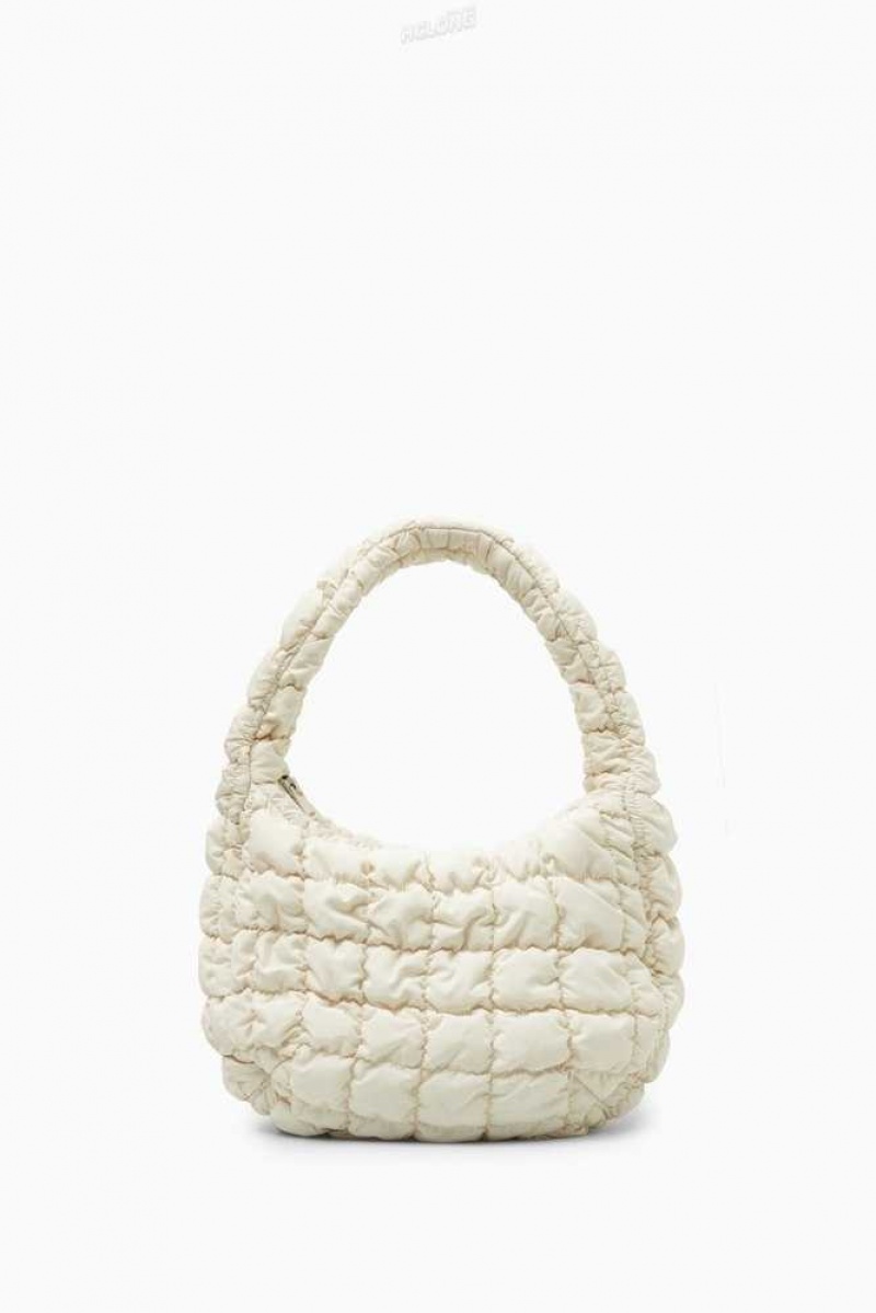 Women's COS Quilted Mini Bag Bags White | 0471BVAKO