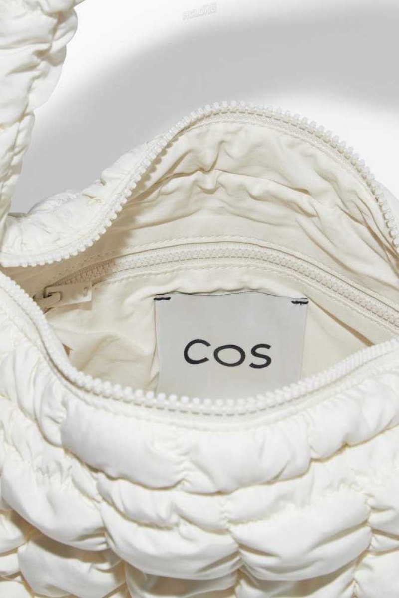 Women's COS Quilted Mini Bag Bags White | 0471BVAKO