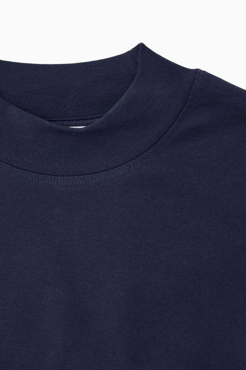 Women's COS The Full Volume T-Shirt Navy | 1943YOABV