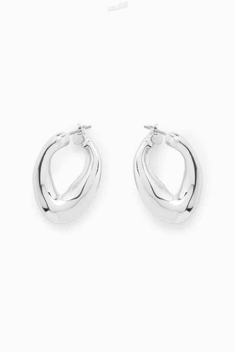 Women's COS Twisted Hoop Earrings | 5913ROKXP