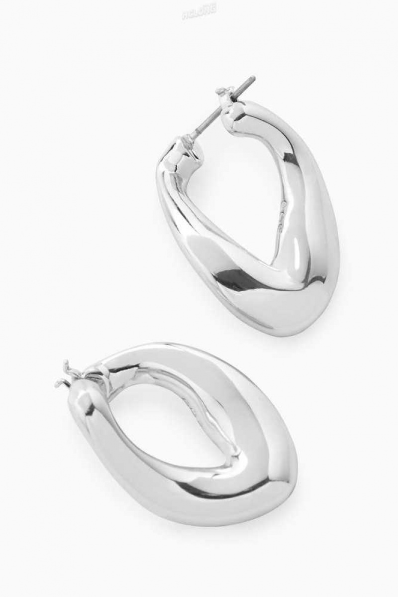 Women's COS Twisted Hoop Earrings | 5913ROKXP